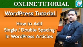 Adding Single and Double Spacing in WordPress