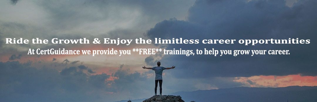 CertGuidance, Cert Guidance, Career Success, Man top of Hill, Free Online Training on Leading Technology & Certification, NEWS Update 